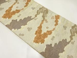 アンティーク　霞に桐・花模様織出し袋帯（材料）